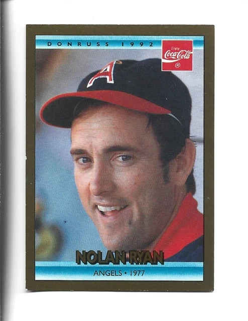 1992 Donruss Coca-Cola #11 Nolan Ryan card, Texas Rangers HOF