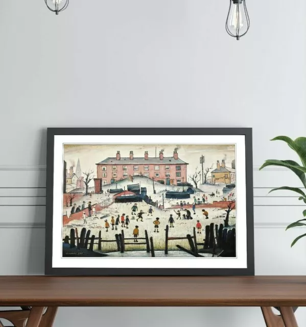 The Cricket Match People FRAMED WALL ART PRINT ARTWORK PAINTING LS Lowry Style