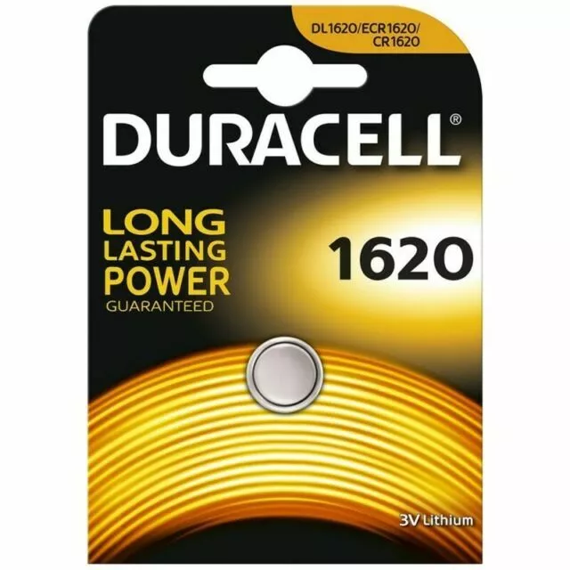 1 x piles à pièces Duracell CR1620 3 V lithium DL1620 1620 BR1620 EXP : 2029