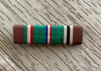 WW2 Zinc Back US EAME European-African-Middle Eastern Ribbon Pin