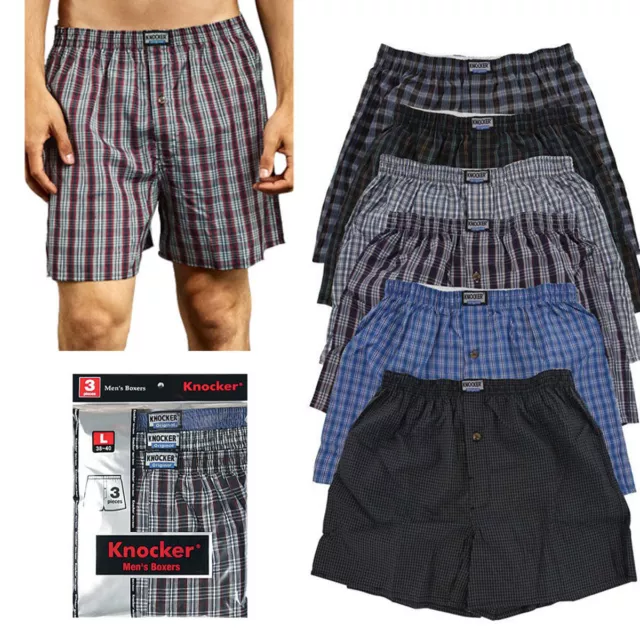 6 Mens Plaid Boxer Shorts Lot New Underwear Pairs Pack Small Medium Large XL XXL