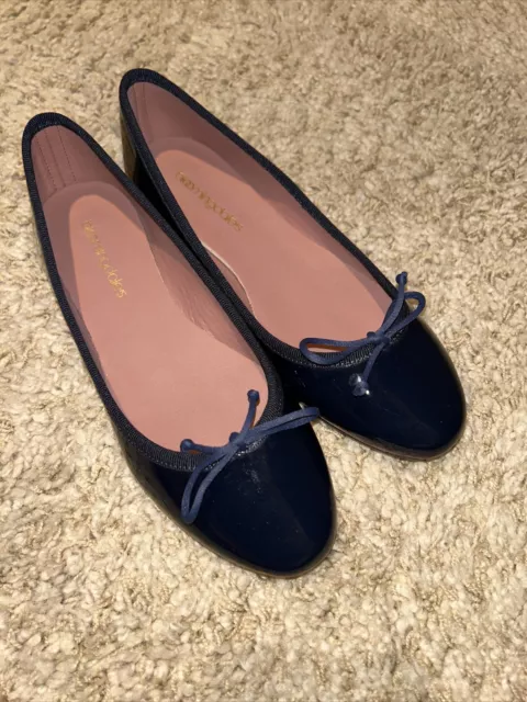 Bloomingdale’s Repetto Navy Women’s Patent Leather Ballerina Flat Size 37