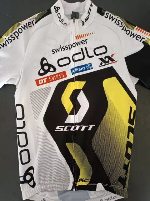 maglia shirt cycling ciclismo originale rc team scott swiss power odlo  tg S