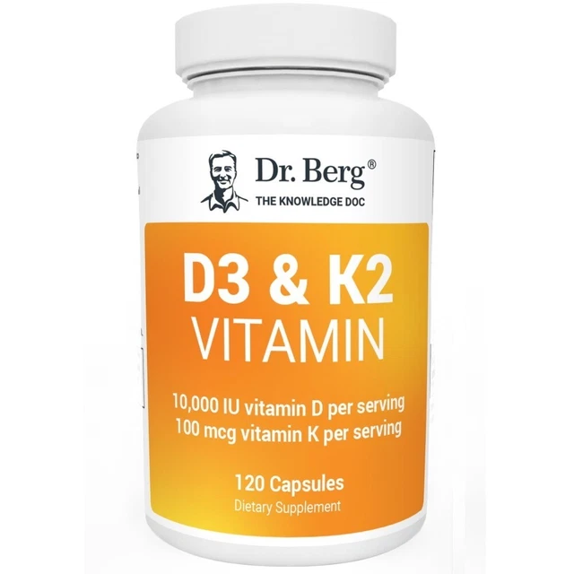 ORGANIC VITAMIN D3 & K2 w/MCT Oil (10,000 IU) 120 capsules £12.23
