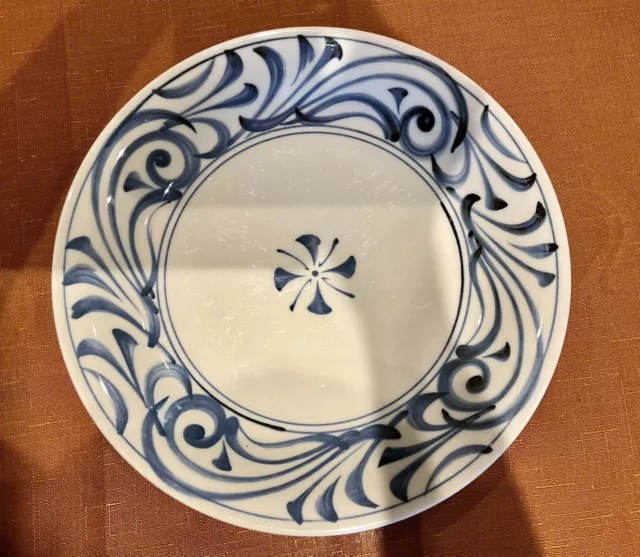 Japanese blue and white porcelain plate 24cm 2 available