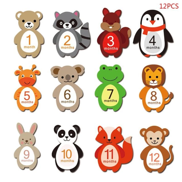 Baby Monthly Stickers Woodland Creatures Baby Stickers Gender Neutral