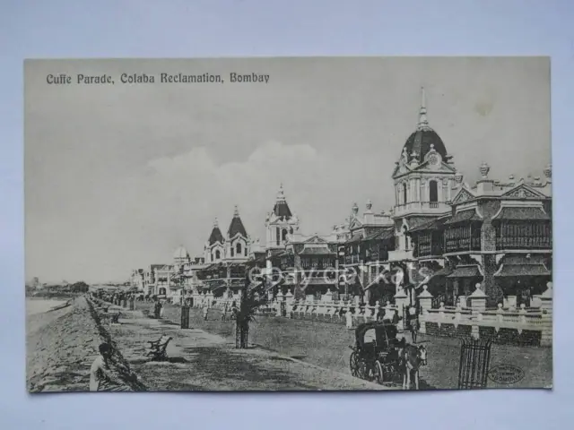 INDIA BOMBAY Cuffe Parade Colaba Reclamation old postcard