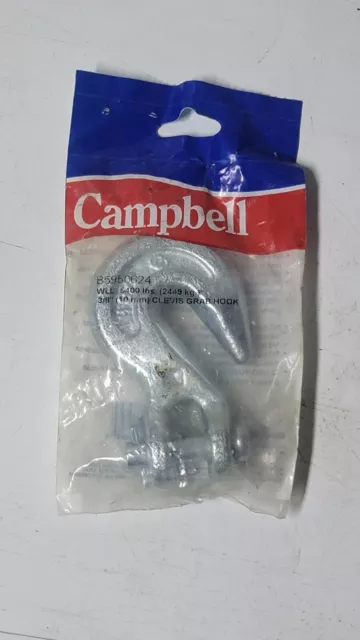 CAMPBELL 3/8" 10mm CLEVIS GRAB HOOK WLL: 5400 lbs B5950624
