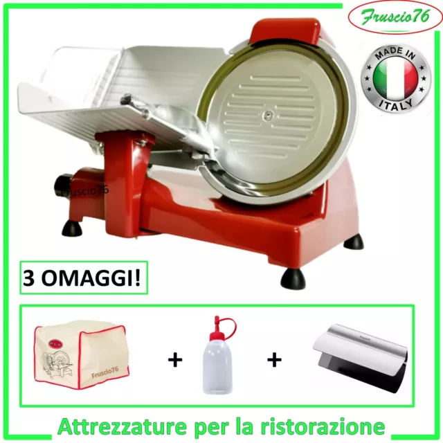 Affettatrice Elettrica 25 RGV Special Edition Rossa per Copertura Oliatore Pinza