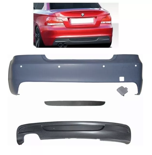 Parechoc Pare Choc Arriere Pack M Pour Bmw Serie 1 E82 E88 Avec Trous Pdc