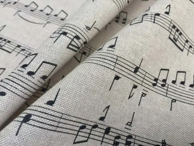 Petit Musique Notes Piano Tissu Coton Décor Maison Rideaux Tapisserie 140cm Wide