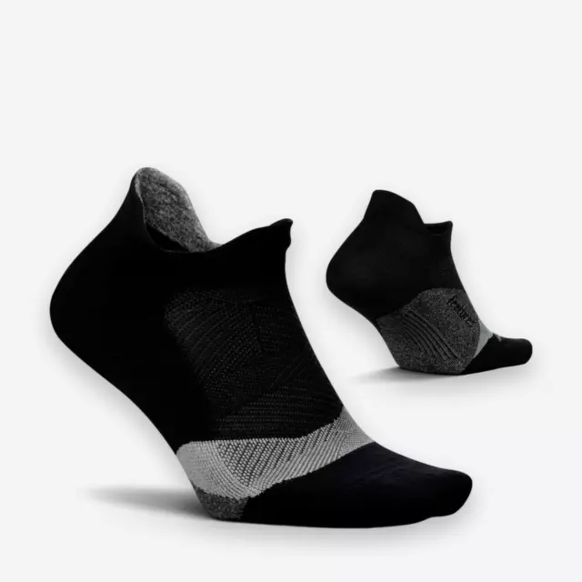 Feetures Elite Light Cushion No Show Black Mens' Women's Running Socks E5030159