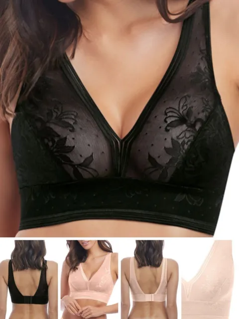 WACOAL NET EFFECTS Bralette Triangle Plunge Embroidered Comfort Lingerie  £26.10 - PicClick UK