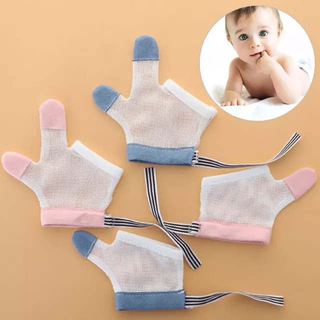 1Pair Baby Prevent Bite Fingers Nails Glove Kid Infant Anti Bite Eat Hand Gl'EL