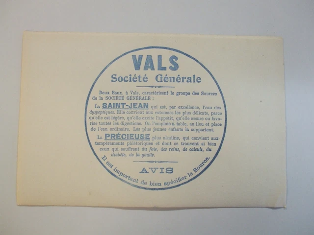 buvard ancien, publicité eau de Vals (lot de 6)