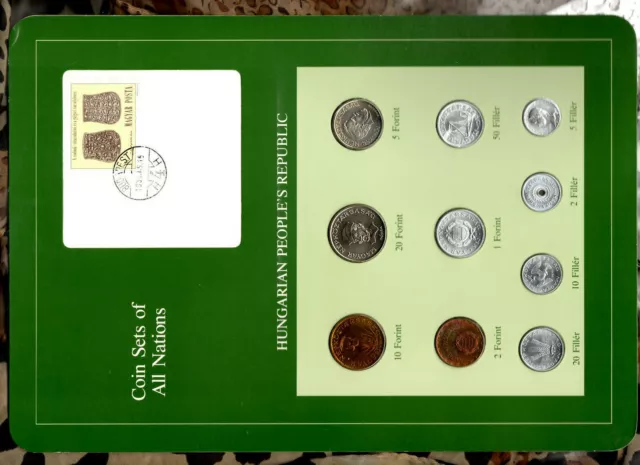 Coin Sets of All Nations Hungary 1976-1988 UNC 20 Forint 2,5 Filler 30K 1988