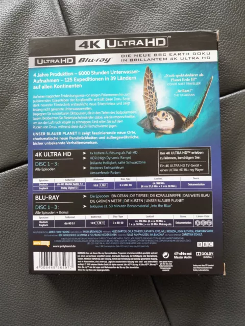 UNSER BLAUER PLANET II + Blu-Ray + 4K Ultra HD + 6 Disc Edition + BBC Earth 2