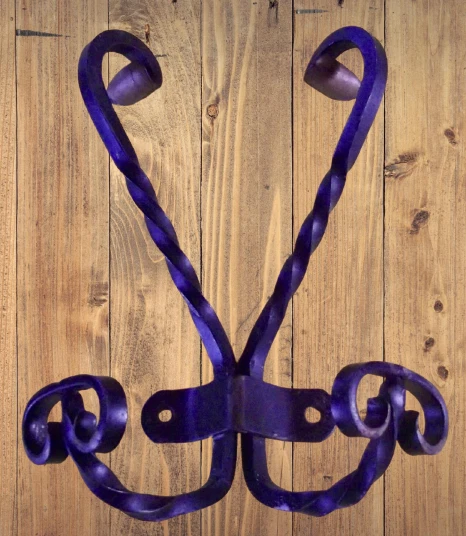 Antique Coat Hanger Hook Vintage fer-Forgé Twisted 1970 Metalwork
