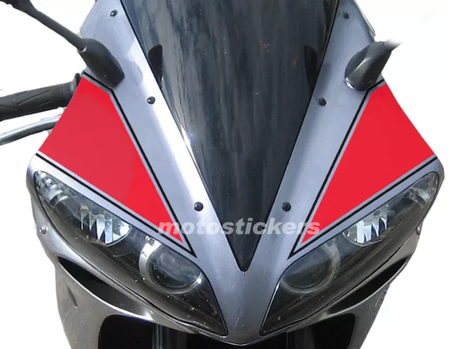 YAMAHA R1 04/06 - kit tabelle adesive anteriori 2 colori - racing decals