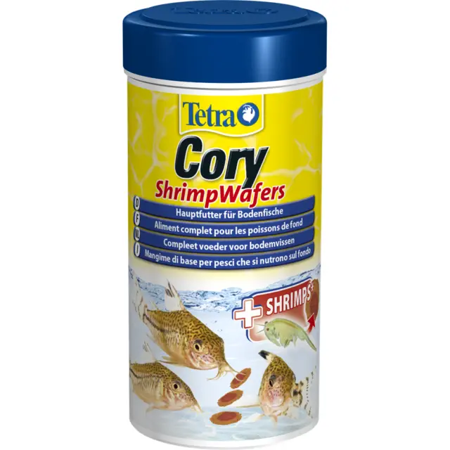Obleas de camarón Tetra Cory alimentos para peces 250 ml