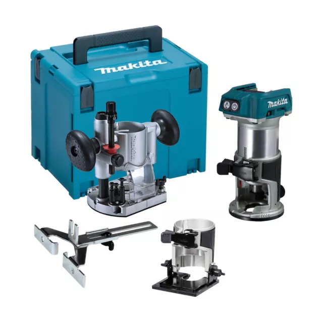 Makita DRT50ZJX2 18v Brushless Router - 2 Bases (Body Only + Case)