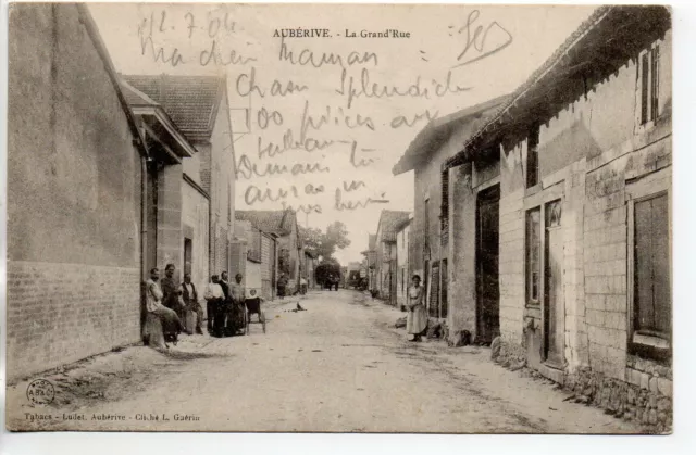 AUBERIVE - Marne - CPA 51 - la grande rue -