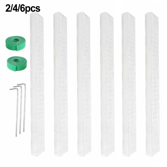 Pack de 4 piquets de soutien de plante design unique idéal pour croissance vert