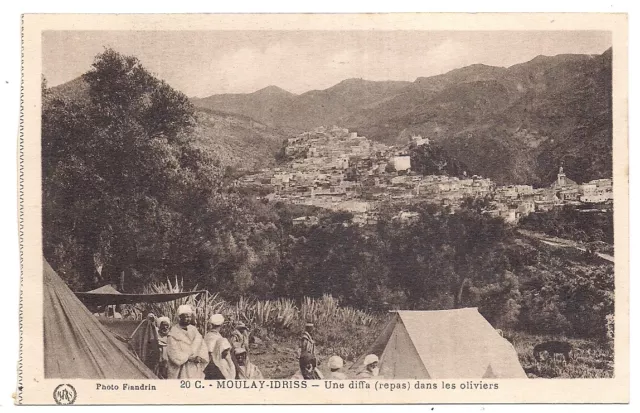 moulay-idriss , une diffa (repas) dans les oliviers