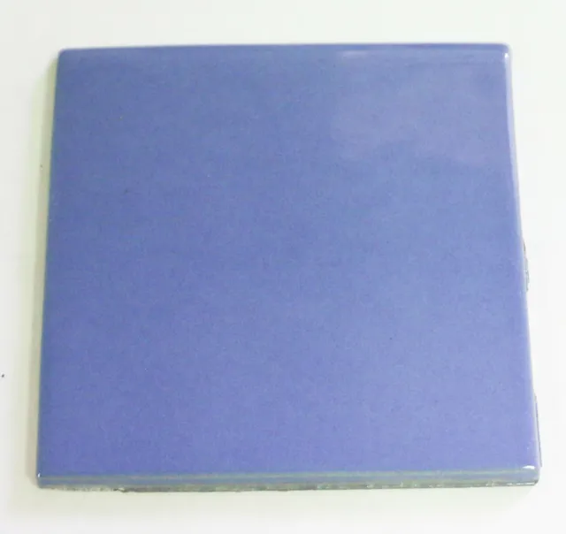 4x4 Tile Periwinkle Blue Glossy Mosaic Trim Ceramic C#581 6 Pc