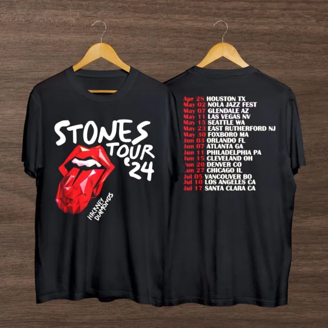 VINTAGE THE ROLLING Stones Hackney Diamonds Tour 2024 Unisex Classic T ...