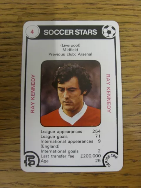 1977/1978 Soccer Stars Series 1: Card No.04) Ray Kennedy - Taken From The Trump