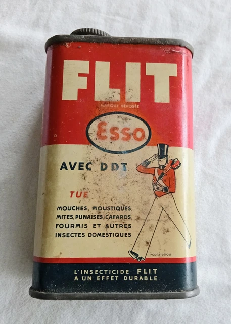 ANCIEN BIDON FLIT Esso DDT insecticide 1938 vintage jamais ouvert EUR ...
