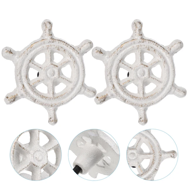 2 Pcs Kitchen Knobs Cast Iron Drawer Pulls Cabinet Door Knobs Vintage