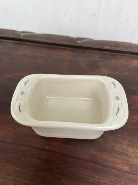 Longaberger pottery Blue - Woven Traditions, Small Loaf Pan
