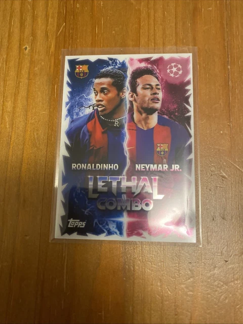 Combo Topps TOPPS MATCH ATTAX 2025/26 25/26 Lethal Combo Ronaldinho vs Neymar JR ...