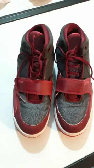 Nike JORDAN FLIGHT CLUB 90s V IV III Sneakers Gray/Fusion Red 10 US 44 EUR