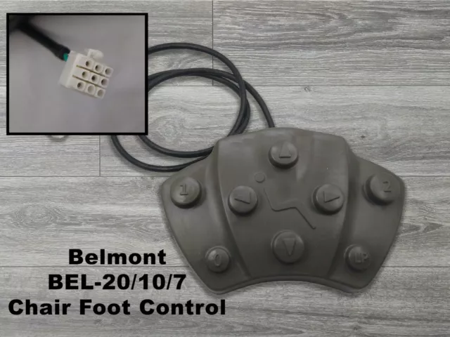 Dental Chair Foot Control for Belmont BEL-20, BEL-10, BEL-7 chairs 9-Pin Molex