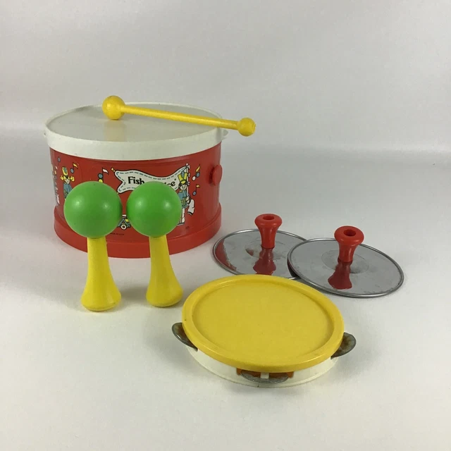 FISHER PRICE MARCHING Band Toy Set Drum Tambourine Cymbals Maracas