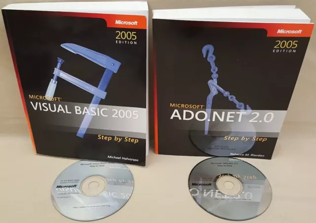 Microsoft VISUAL BASIC 2005 & ADO.NET 2.0 Studio 2005 Programming Books w/CDs