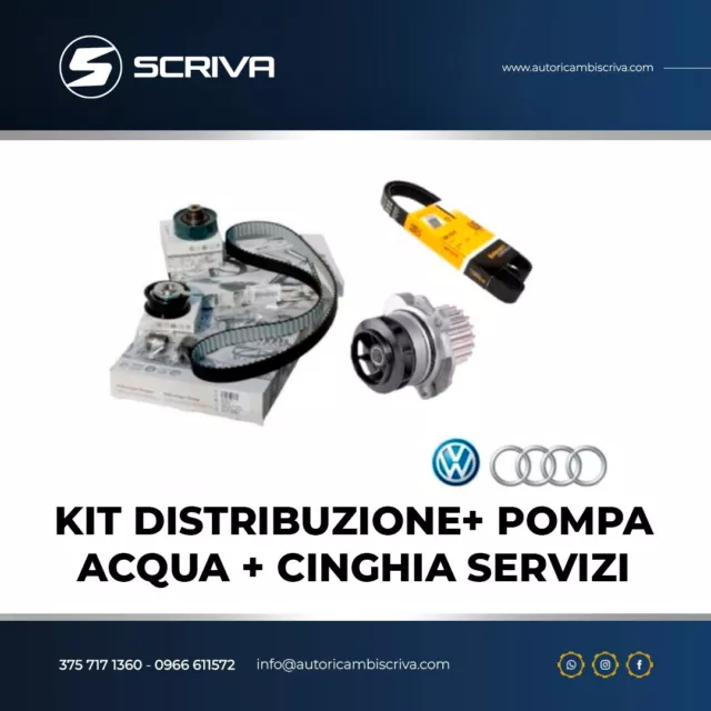 KIT DISTRIBUZIONE ORIGINALE + POMPA + CINGHIA SERVIZI VW Polo IV 9N 1.4 1.9 TDI