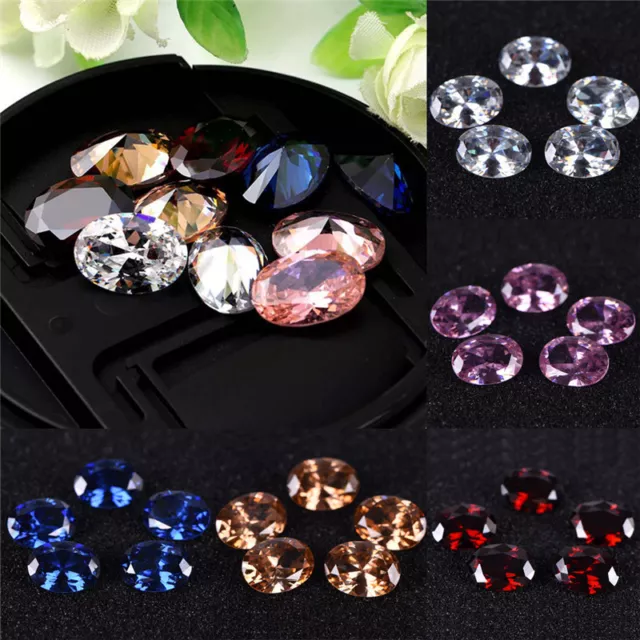 10 x 14mm GEM ovale forme zircone naturelle en vrac bijoux de pierre à la maB-xd