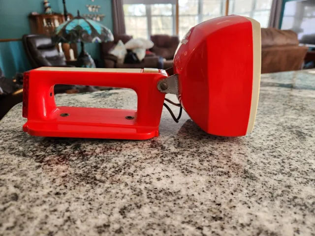 Vintage Eveready Commander Flashlight 6 Volt Lantern Red 1960's Red Rear Light