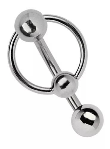 Titan Intim Bauchnabel Piercing Schmuck Banane in 1,6mm mit Lochkugel und BCR