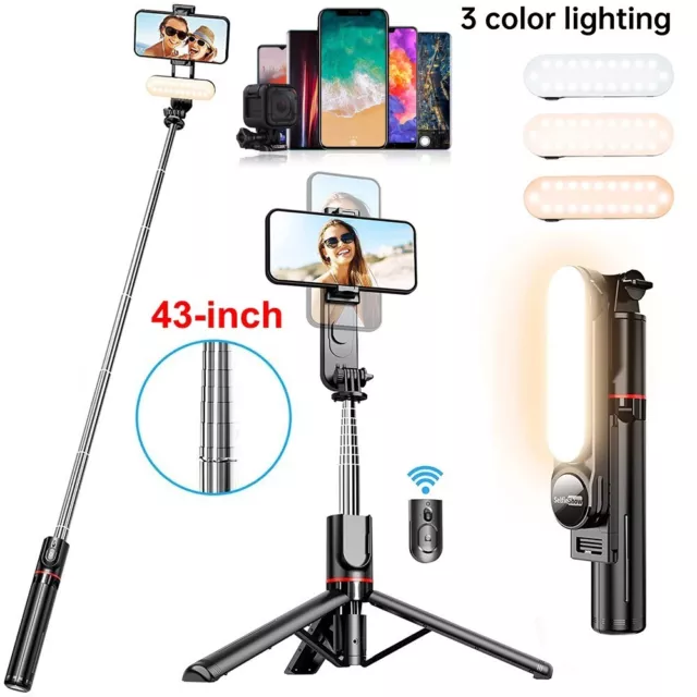 Universal 43-inch Selfie Stick Tripod Stand for Cell Phone with Bluetooth Remote