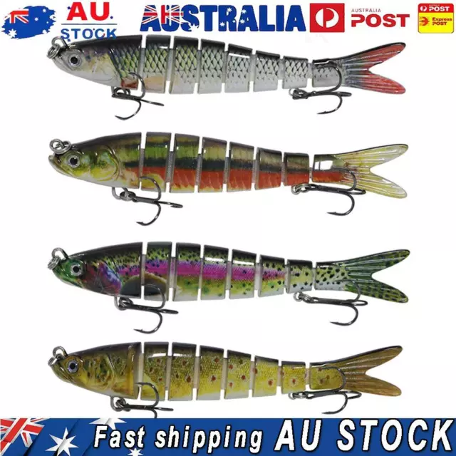 Fishing Lures Multi Jointed 140mm Sinking Hard Baits 8 Section Wobbler Swimbaits