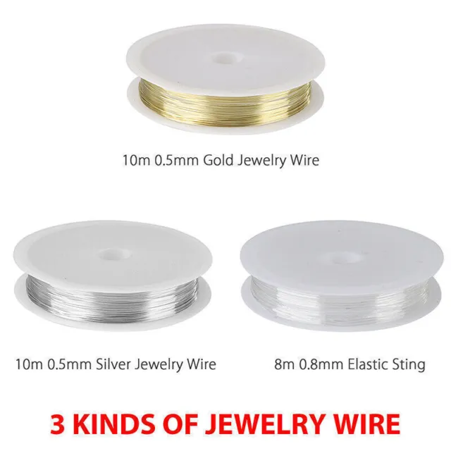 Jewelry Making Supplies Findings Starter Kit Beading Wires Pliers Repair Tools 3