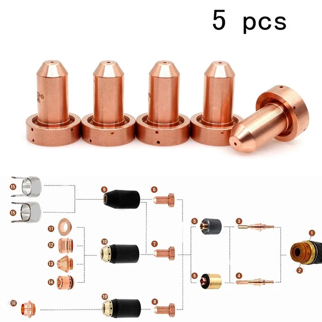 Fiable pour les embouts d'électrode longs consommables coupe-plasma