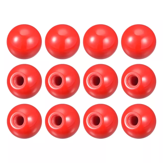 12 perillas de bola roscadas hembra de 1,57 pulgadas diapositiva M12, rojas