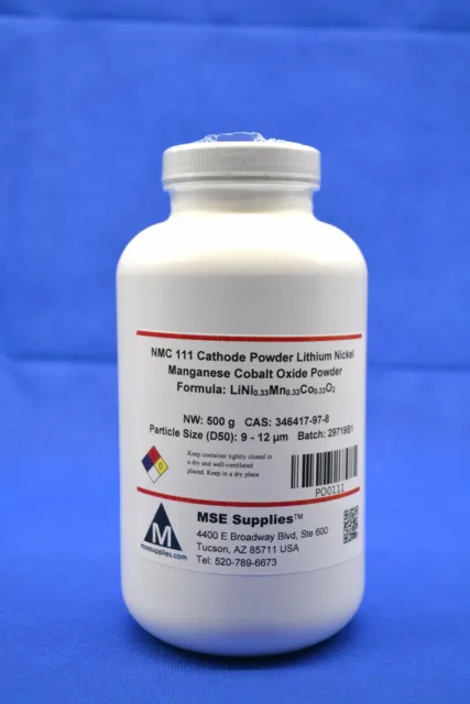 MSE PRO Lithium Nickel Manganese Cobalt Oxide NMC 111 Cathode Powder 500g, Li su 2