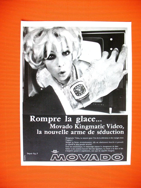 Publicite De Presse Movado Montre Kingmatic Video Arme De Seduction Ad 1968